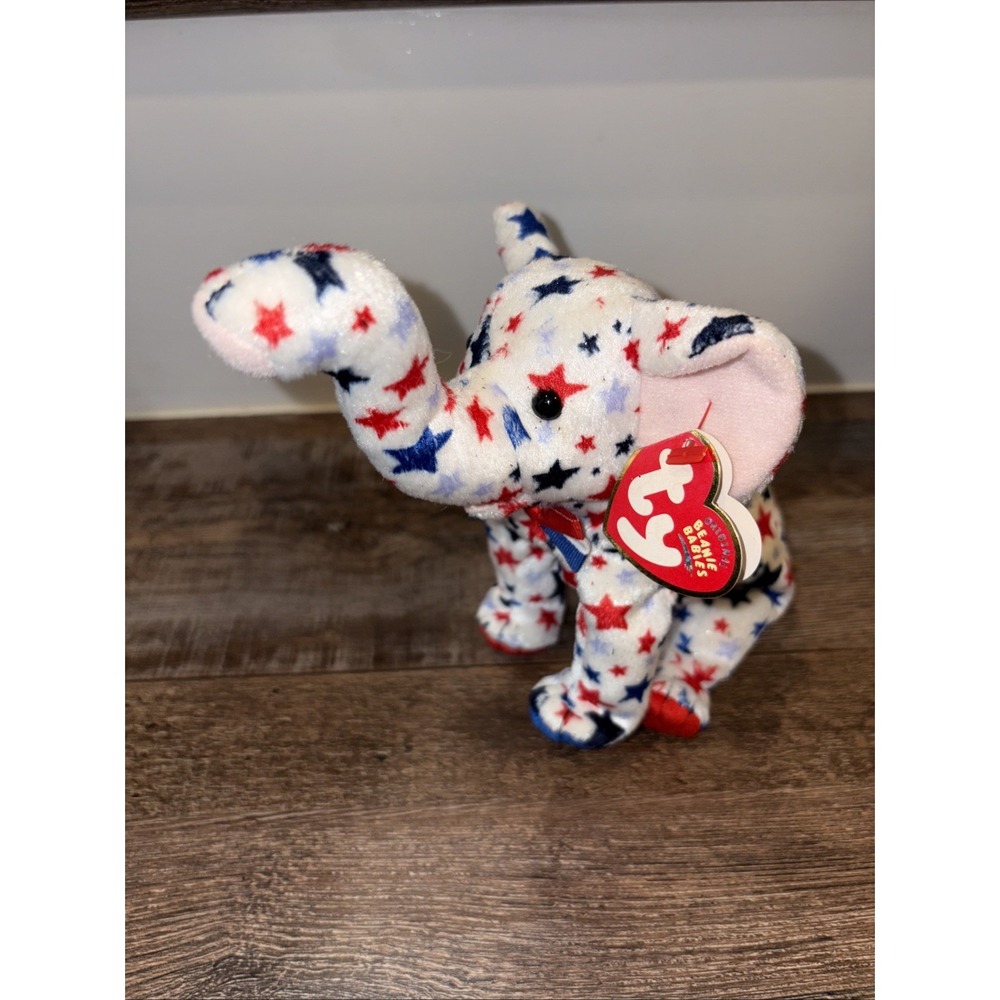 Ty Beanie Baby "Righty 2004" Elephant USA 7"